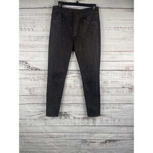 Express Jeans Womens 6R Black High Rise Skinny Glitter Stretch Denim Pants